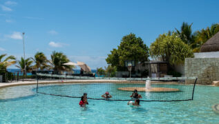 Cancun Airport Shuttles Royal Sunset beach pool